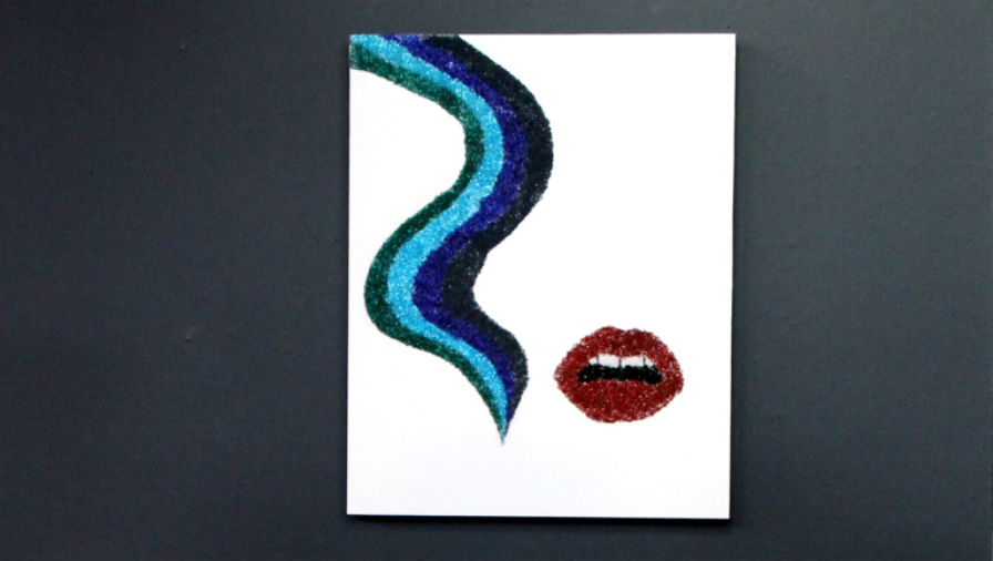 Beads painting deals on canvas