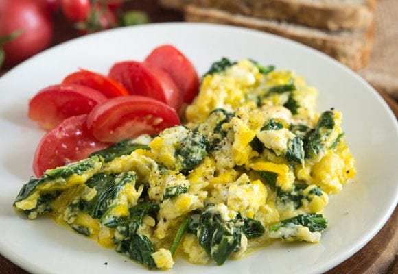 Scrambled Eggs With Spinach And Goat Cheese Cityline 