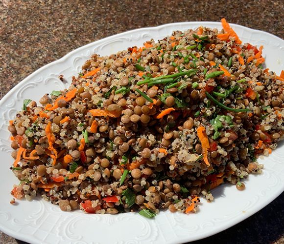 Saskatchewan inspired lentil & quinoa salad with honey mustard ...